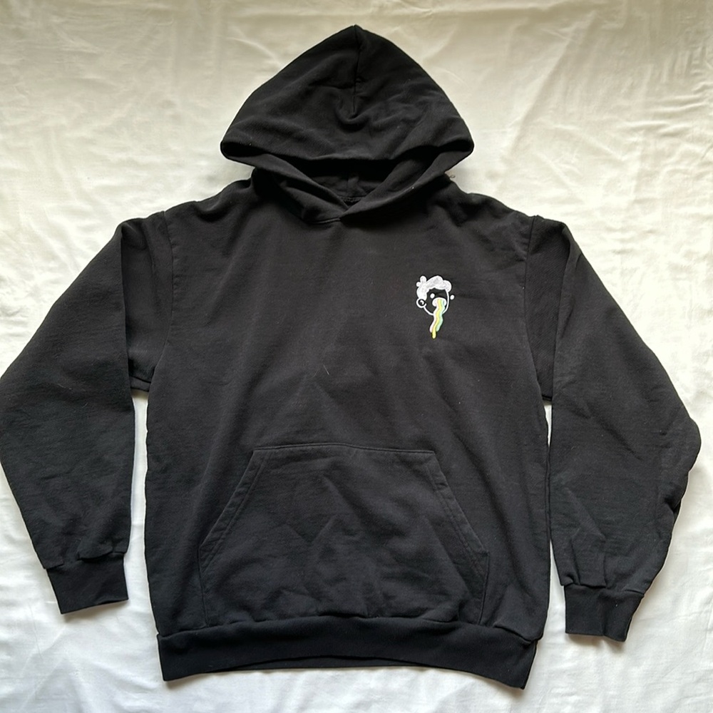 DOODLES Black Heavyweight Hoodie SXSW Merch - Burnt Toast